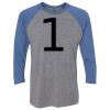 Unisex Triblend Three-Quarter Raglan T-Shirt Thumbnail