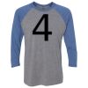 Unisex Triblend Three-Quarter Raglan T-Shirt Thumbnail