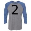 Unisex Triblend Three-Quarter Raglan T-Shirt Thumbnail